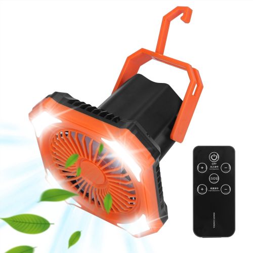 Portable Camping Lantern Fan 10000mAh Battery Powered Hanging Fan USB Rechargeable Tent Fan with 4 Light Modes 3 Wind Modes Emergency Power Bank Remot Portable Camping Lantern Fan 10000mAh Battery Powered Hanging Fan USB Rechargeable Tent Fan with 4 Light Modes 3 Wind Modes Emergency Power Bank Remot