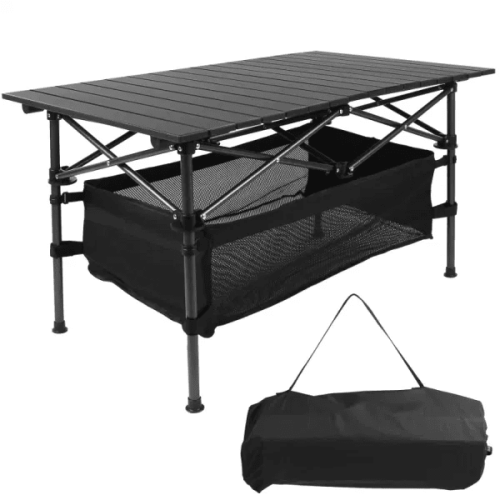 1Pc Folding Camping Table Portable Aluminum Roll-up Picnic BBQ Desk with Carrying Bag Heavy Duty Outdoor Beach Backyard Party Patio 1Pc Folding Camping Table Portable Aluminum Roll-up Picnic BBQ Desk with Carrying Bag Heavy Duty Outdoor Beach Backyard Party Patio