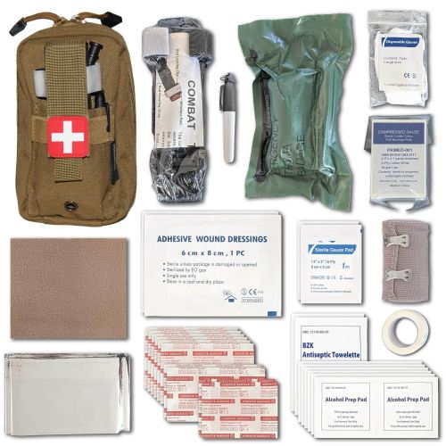 Field First Aid Kit (IFAK) | 44 Piece | Compact Personal First Aid Kit | Backpacking;  Camping;  Emergency;  Travel;  Tactical;  Go Bag;  Bug Out Bag;