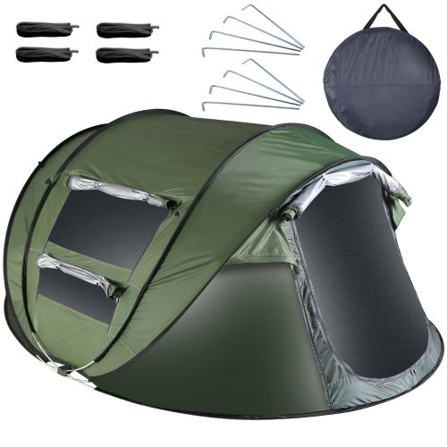 Pop Up Tent Automatic Setup Camping Tent Waterproof Instant Setup Tent with 4 Mosquito Net Windows Carrying Bag for Hiking Climbing Adventure Fishing Pop Up Tent Automatic Setup Camping Tent Waterproof Instant Setup Tent with 4 Mosquito Net Windows Carrying Bag for Hiking Climbing Adventure Fishing