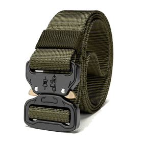 Mens Tactical Belt Riggers Style with Buckle - XG-TB1 (Color: army green)
